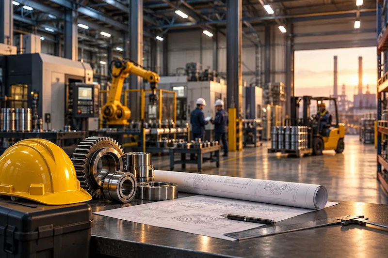 Industrial digital marketing for manufacturing businesses with machinery and factory operations